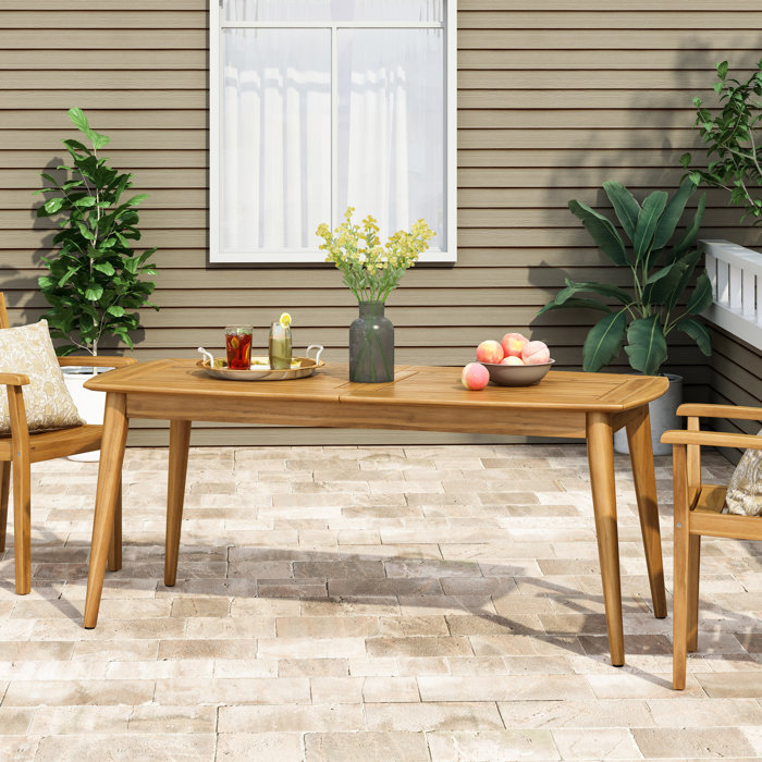 Rosecliff Heights Outdoor Rustic Solid Wood Dining Table | Wayfair